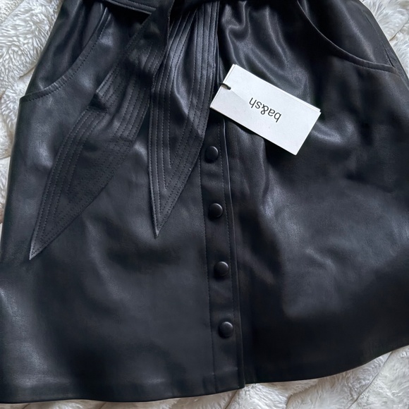 BA&SH Faux leather skirt black size -3 ( like a large) NEW with tags - Picture 10 of 13